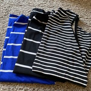 Lot of 3 medium striped Lularoe tank tops